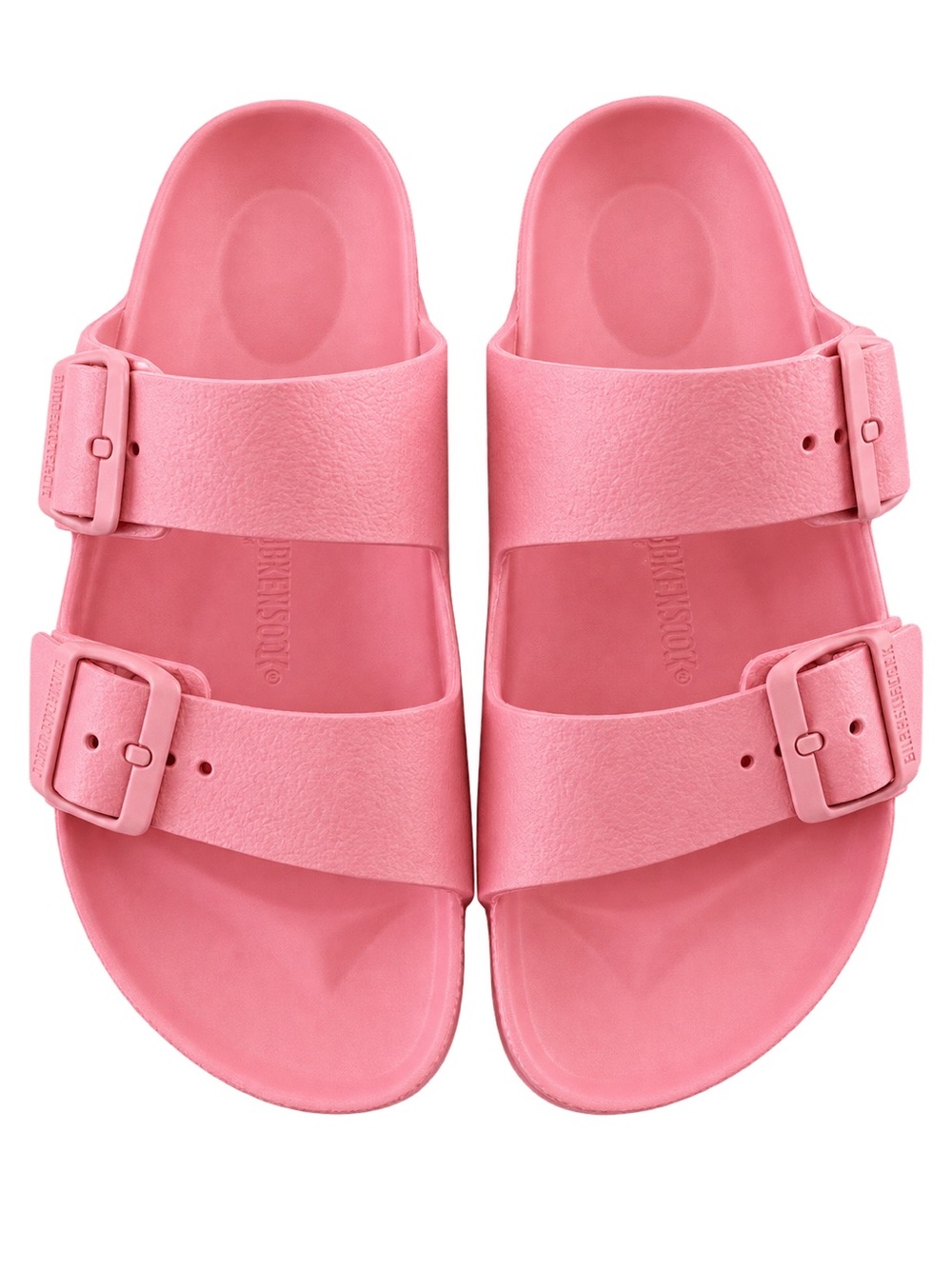 Birkenstock Pink Dual-Buckle Slide Sandals